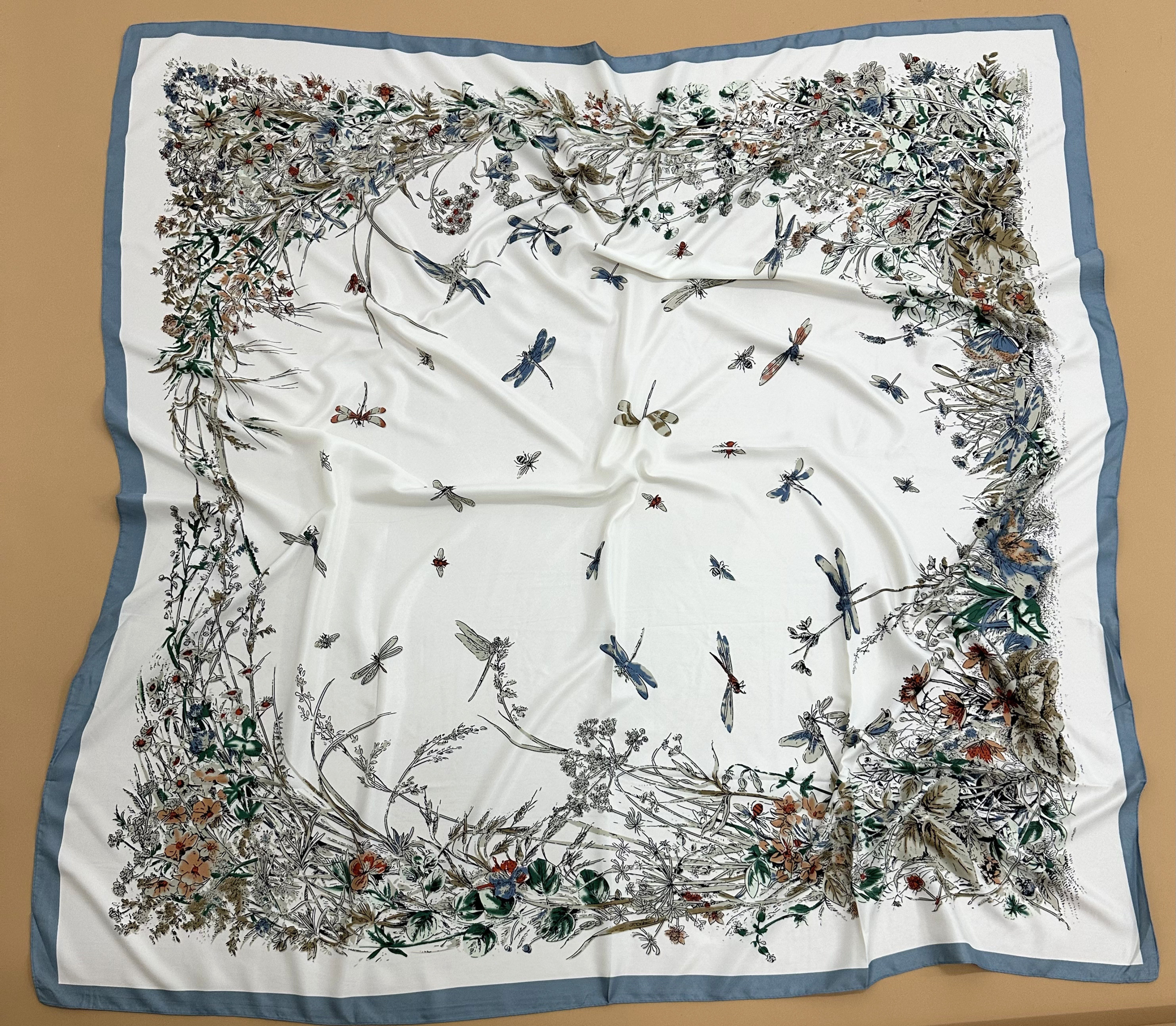 Lenço Libélula Azul