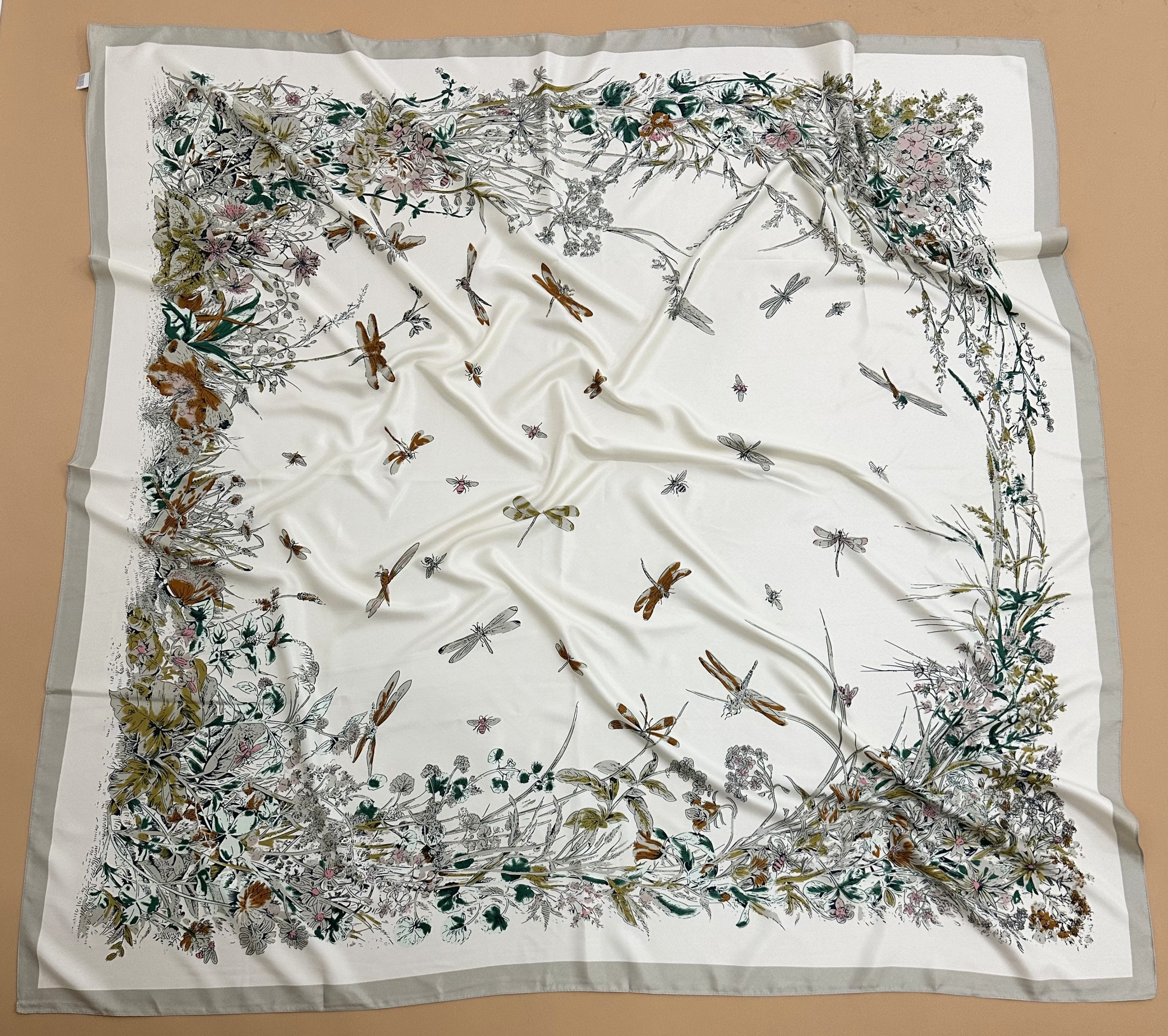 Lenço Libélula Bege