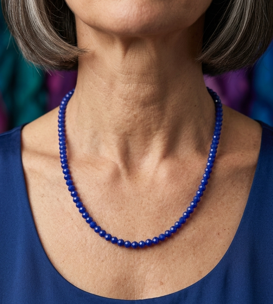 Colar Cristal Azul