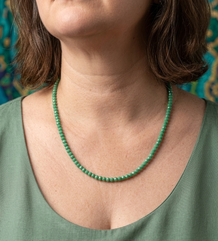 Colar Cristal Turquesa