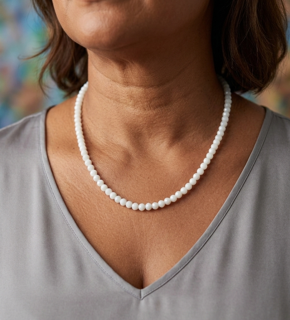 Colar Cristal Branco