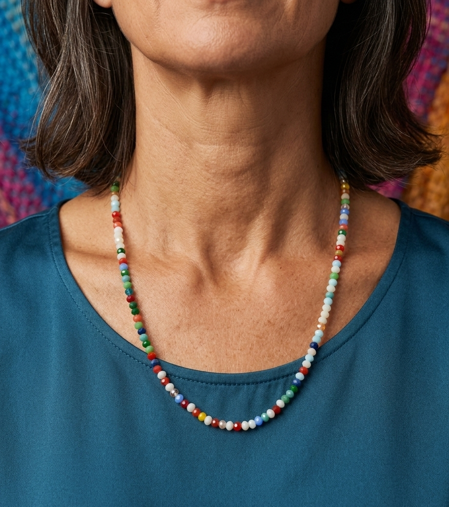 Colar Cristal Colorido