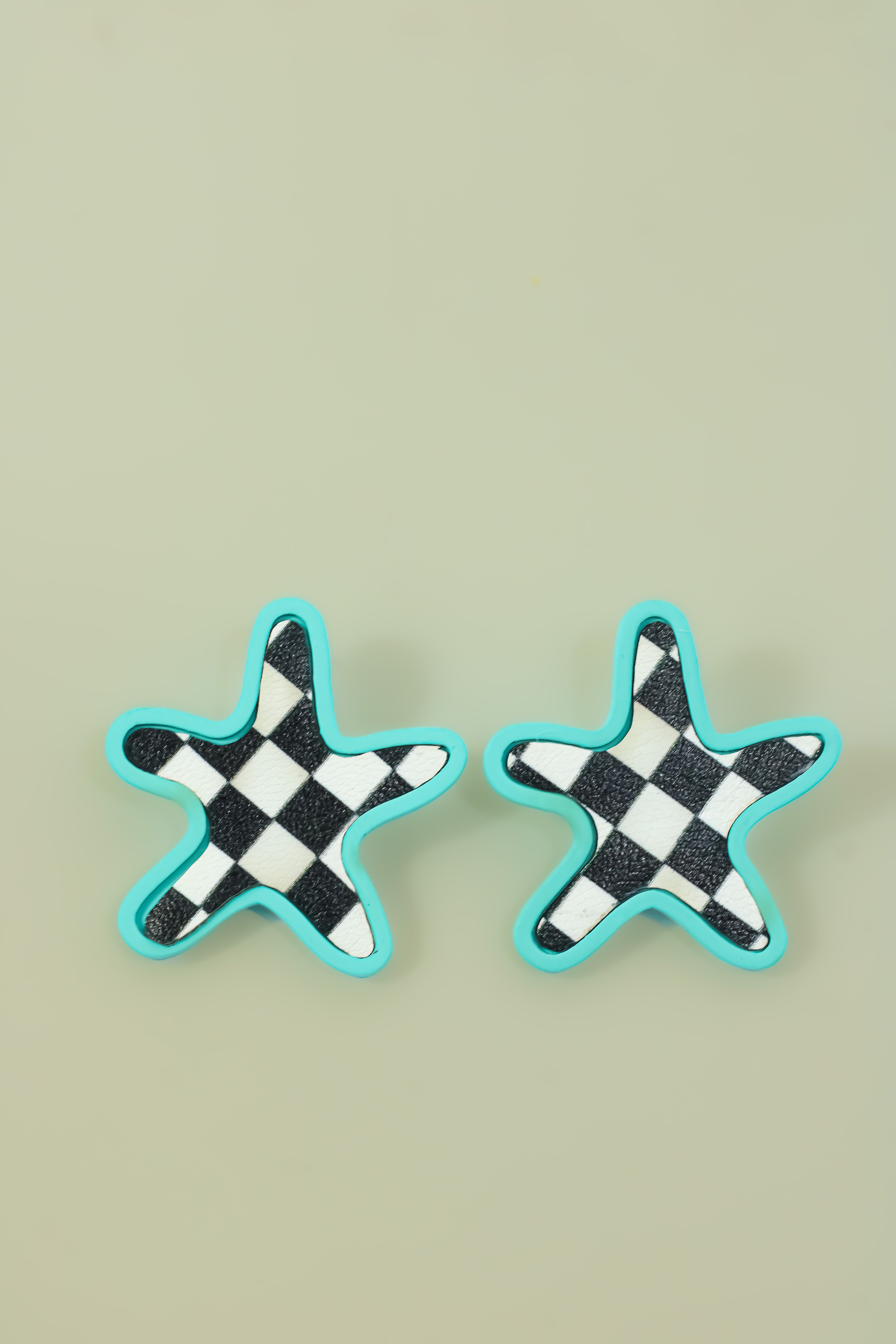 Brinco Star Azul Turquesa