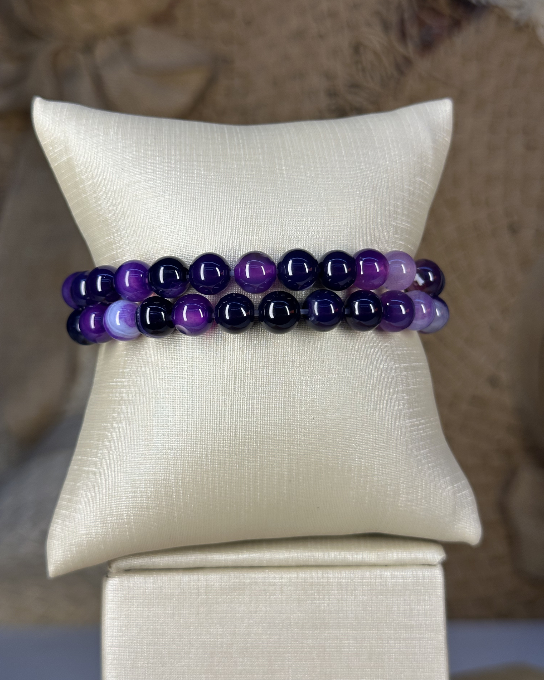 Pulseira Ágata Roxa