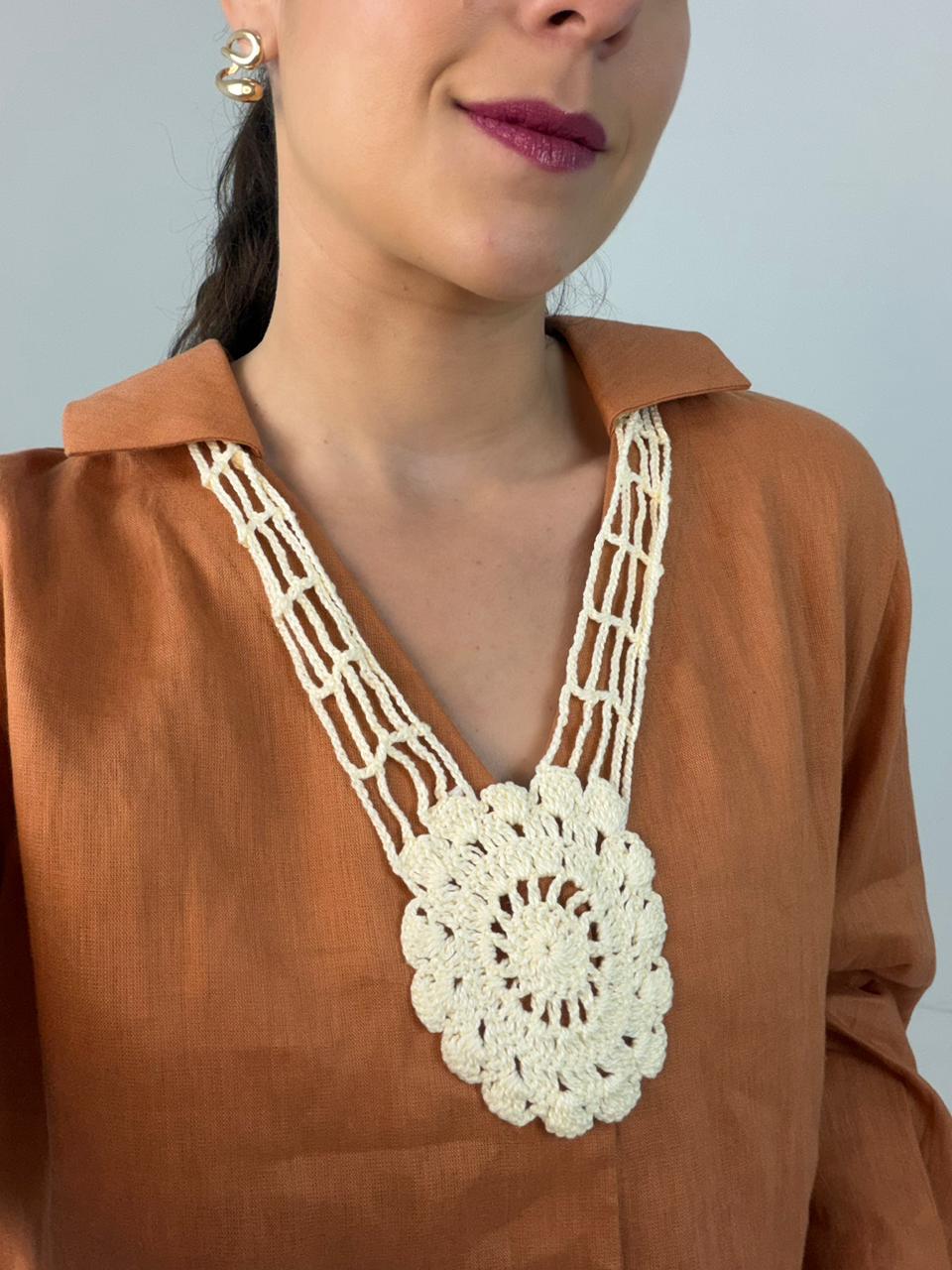 Colar Mandala Crochê Off