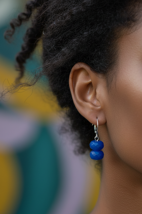 Brinco Ágata Azul - Salva Look