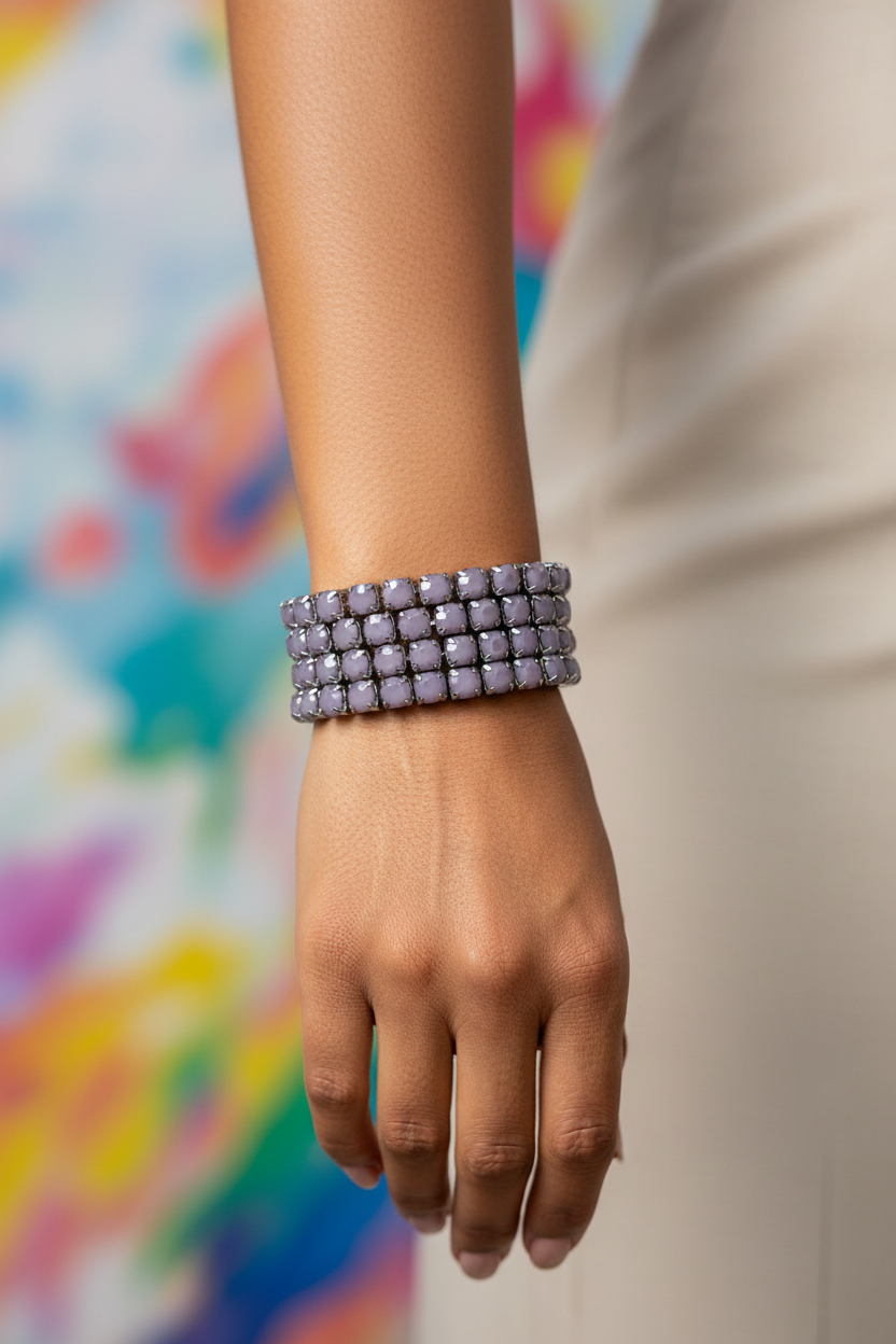 Kit com 4 Pulseiras de Strass - Salva Look