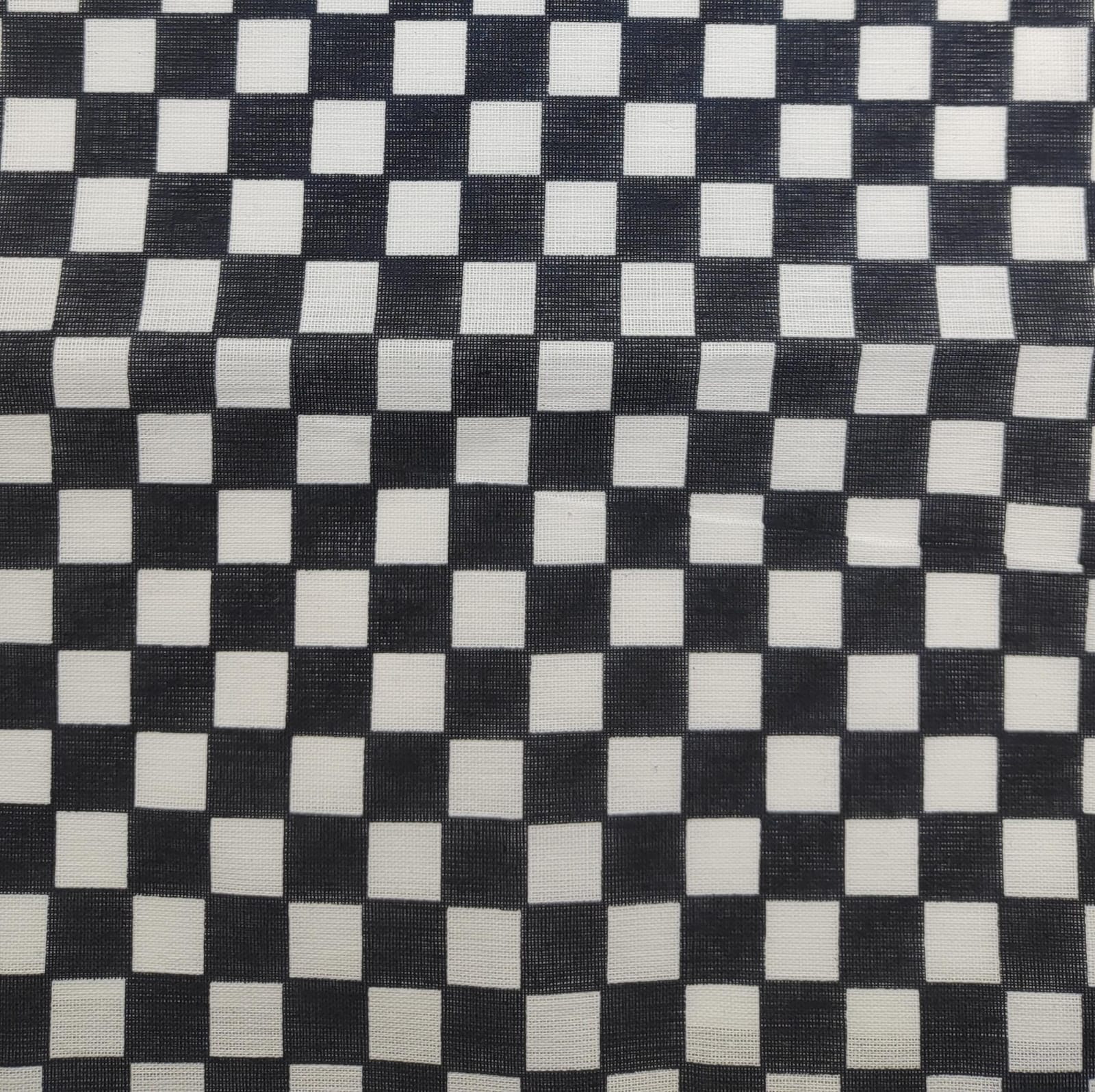 Bandana Xadrez Preto e Branco