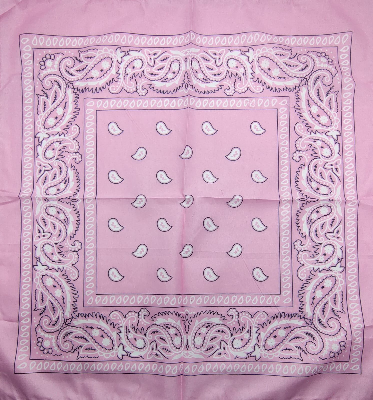 Bandana Rosa Estampa Paisley