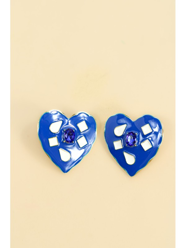 Brinco Aline Azul Marinho Brinco Aline Azul Marinho