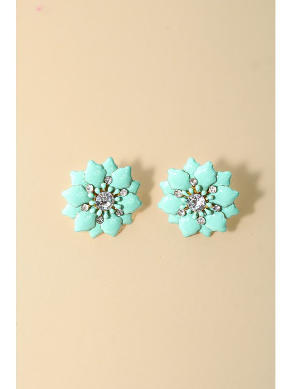 Brinco Beatriz Azul Turquesa 