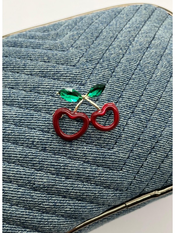 Broche Cereja Vazado