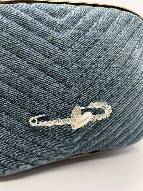 Broche Alfinete Pérola Coração