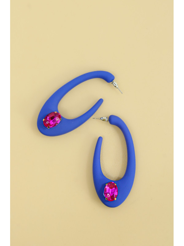Brinco Joyce Azul Royal 